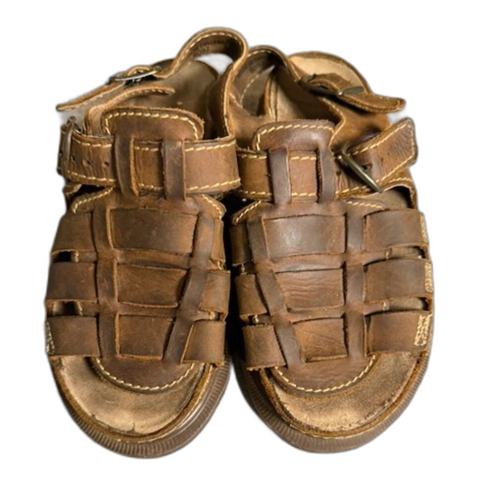 Vintage Dr Martens 8092 Fisherman Sandals Mens 9 UK 8 Made England Brown